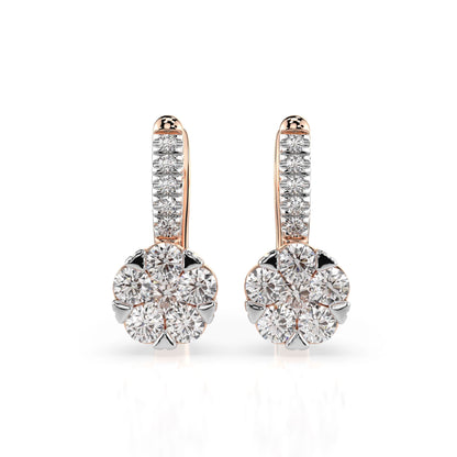 Illusion Earring (Round), 0.2 ct — 102-10015/4(3.0)