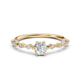 Solitaire Eternity Diamond Ring Round 0.4ct by Qutahia Jewellery