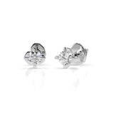 Diamond Stud Earrings Round 0.12ct by Qutahia Jewellery