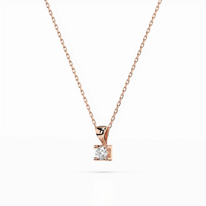 Solitaire Necklace (Round), 0.15 ct — 104-10013(3.4)