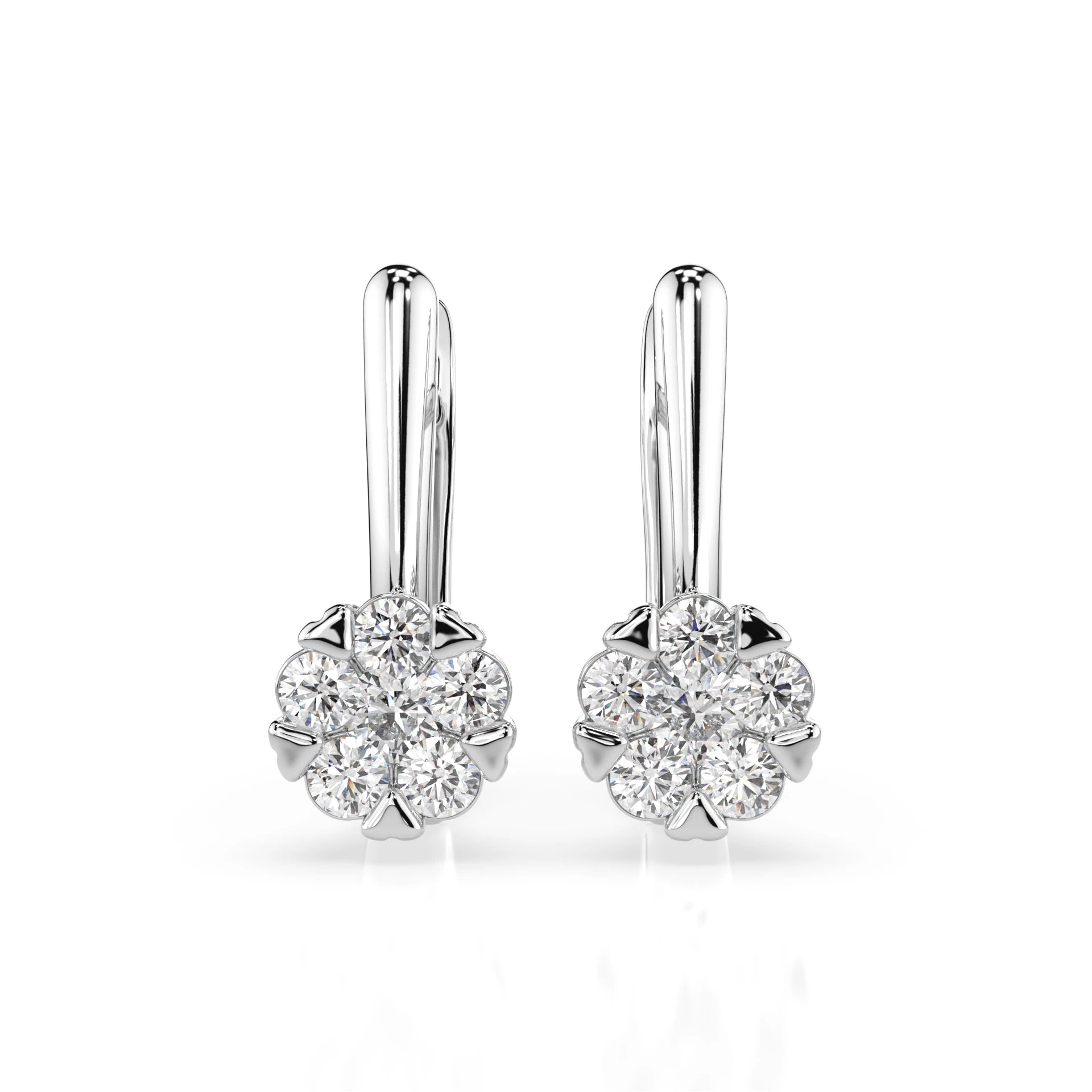 Illusion Earring (Round), 0.12 ct — 102-10015/1(2.5)
