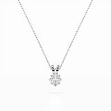 Diamond Pendant Necklace Princess 0.3ct by Qutahia Jewellery