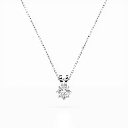 Solitaire Necklace (Princess), 0.3 ct — 104-10070(0.30)PR