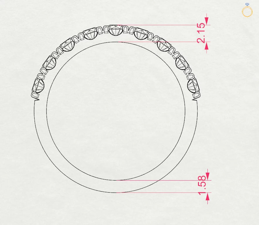 Eternity Ring (Round), 0.78 ct — 101-10044/3
