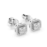 Diamond Eternity Earrings Princess 0.34ct by Qutahia Jewellery