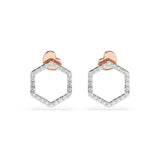 Small Diamond Earrings Round 0.29ct by Qutahia Jewellery
