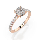 Solitaire Eternity Diamond Ring Round 0.15ct by Qutahia Jewellery