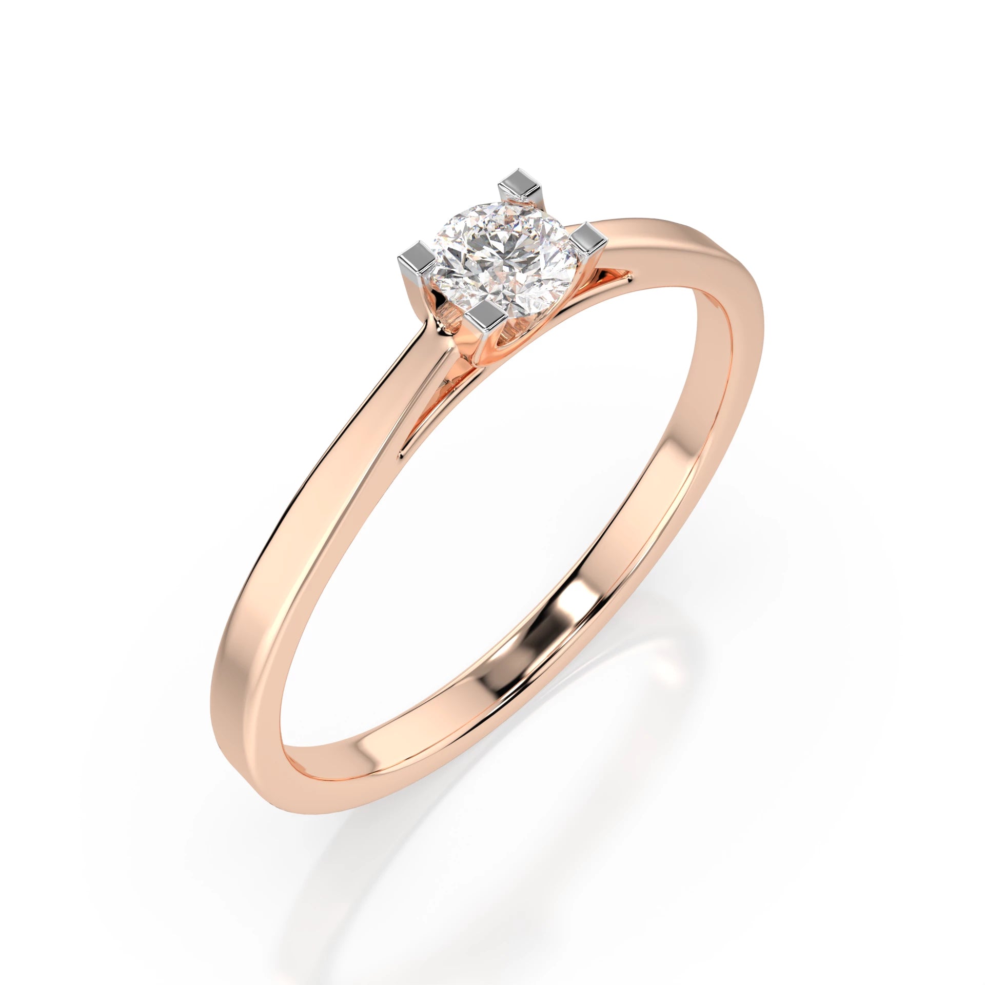 Solitaire Ring (Round), 0.15 ct — 101-10020(3.4)