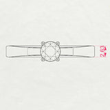 Solitaire Ring (Round), 0.45 ct — 101-10012/1(4.8)