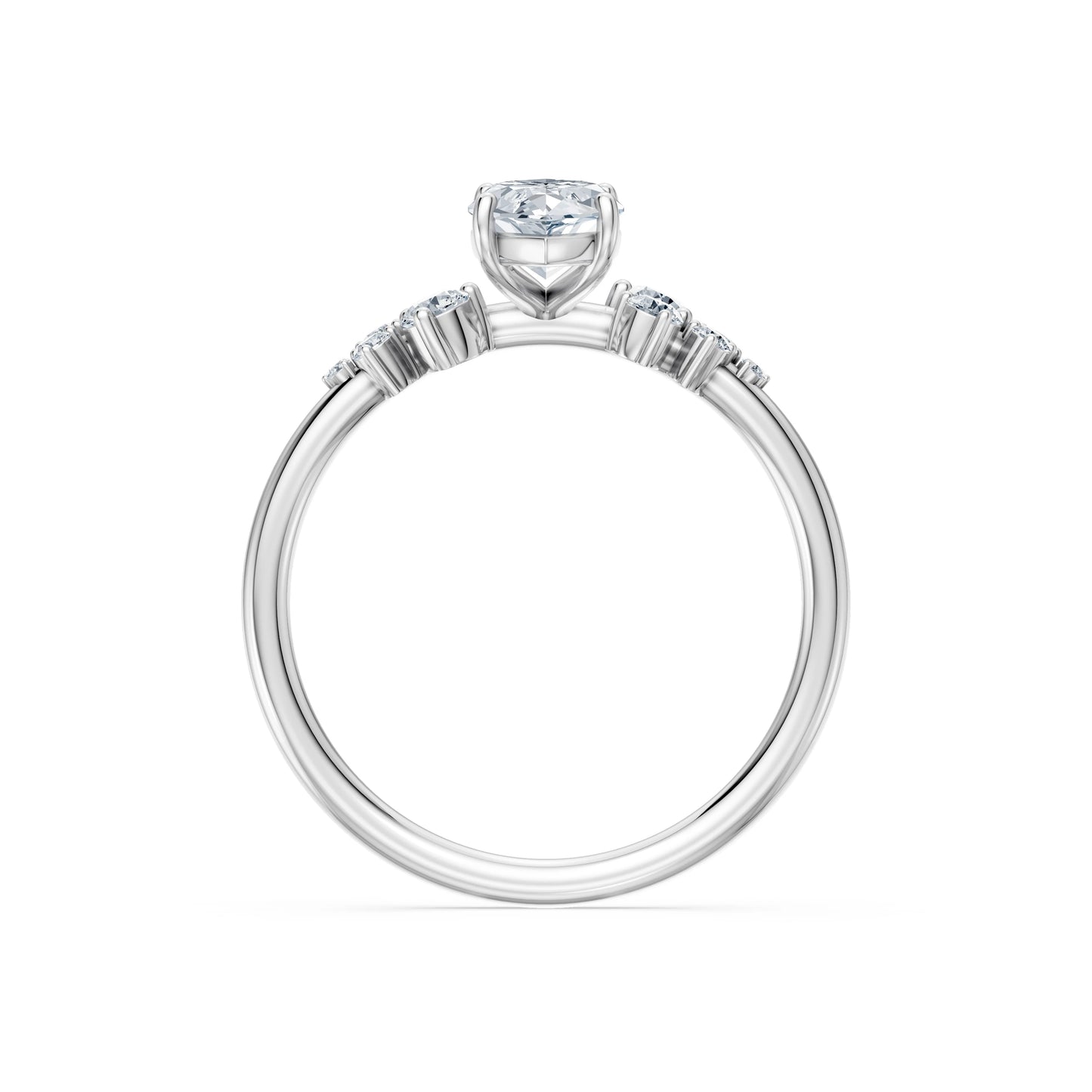 Marquise Lab Grown Diamond Classic Pave Eternity Ring 1.0ct by Qutahia Jewellery