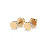 Small Diamond Earrings Round 0.1ct by Qutahia Jewellery