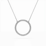 Minimalism Necklace (Round), 0.2 ct — 104-10023