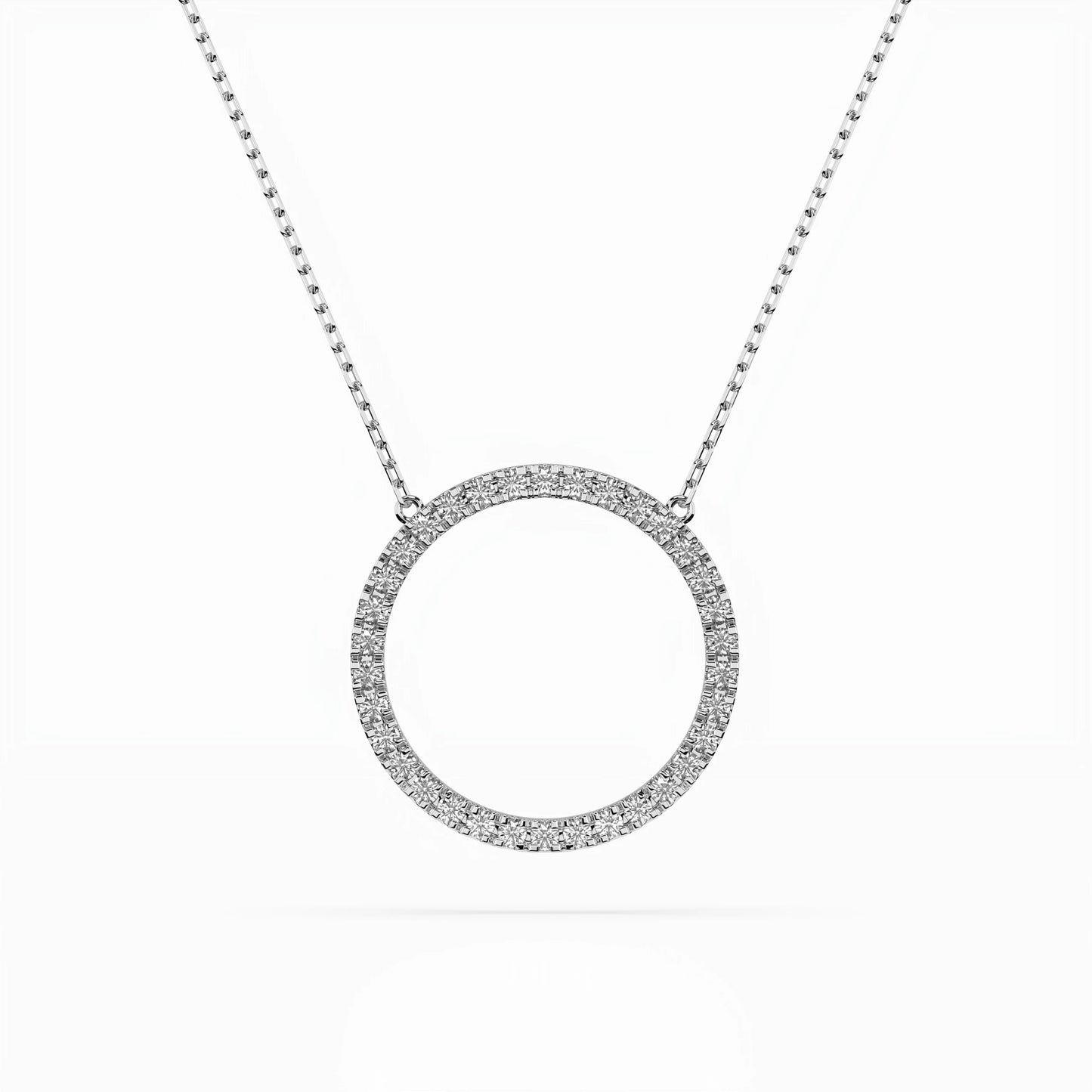 Minimalism Necklace (Round), 0.2 ct — 104-10023