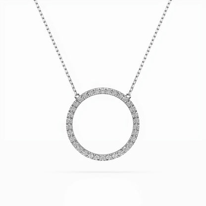 Minimalism Necklace (Round), 0.2 ct — 104-10023