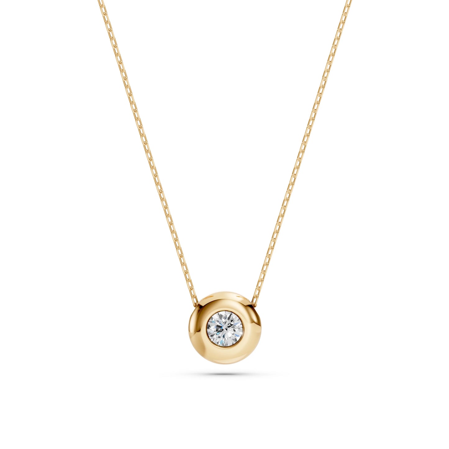 Solitaire Necklace (Round), 0.15 ct — 104-10007(3.4)
