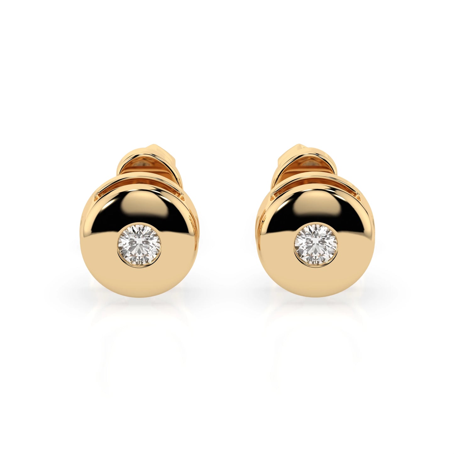 Solitaire Butterfly Earring (Round), 0.08 ct — 102-10048