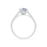 Cushion Lab Grown Diamond Pave Eternity Ring 1.5ct by Qutahia Jewellery