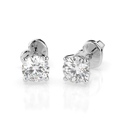 Solitaire Butterfly Earring (Round), 0.6 ct — 102-10012/1(4.2)