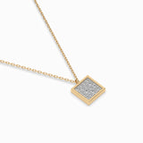 Illusion Diamond Necklace Round 0.07ct by Qutahia Jewellery