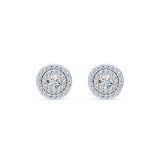 Illusion Diamond Earrings Round Brilliant 0.17ct by Qutahia Jewellery