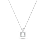 Delicate Diamond Necklace Round 0.06ct by Qutahia Jewellery