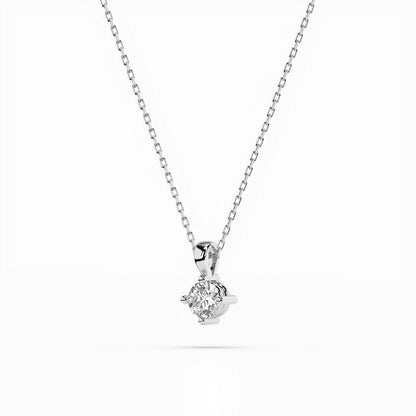 Solitaire Necklace (Round), 0.2 ct — 104-10011(3.7)