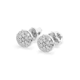 Illusion Diamond Earrings Round 0.16ct by Qutahia Jewellery