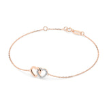 Diamond Bracelet Gold Round 0.08ct by Qutahia Jewellery