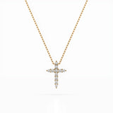 Delicate Diamond Necklace Round 0.07ct by Qutahia Jewellery