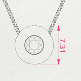 Diamond Pendant Necklace Round 0.25ct by Qutahia Jewellery