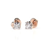 Diamond Stud Earrings Round 0.2ct by Qutahia Jewellery