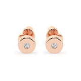 Diamond Stud Earrings Round 0.04ct by Qutahia Jewellery