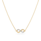 Delicate Diamond Necklace Round 0.05ct by Qutahia Jewellery