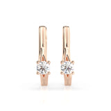 Small Diamond Earrings Round 0.2ct by Qutahia Jewellery