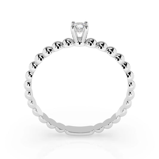 Solitaire Ring (Round), 0.08 ct — 101-10039(2.7)