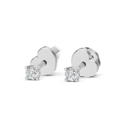 Solitaire Butterfly Earring (Round), 0.12 ct — 102-10012/1(2.5)