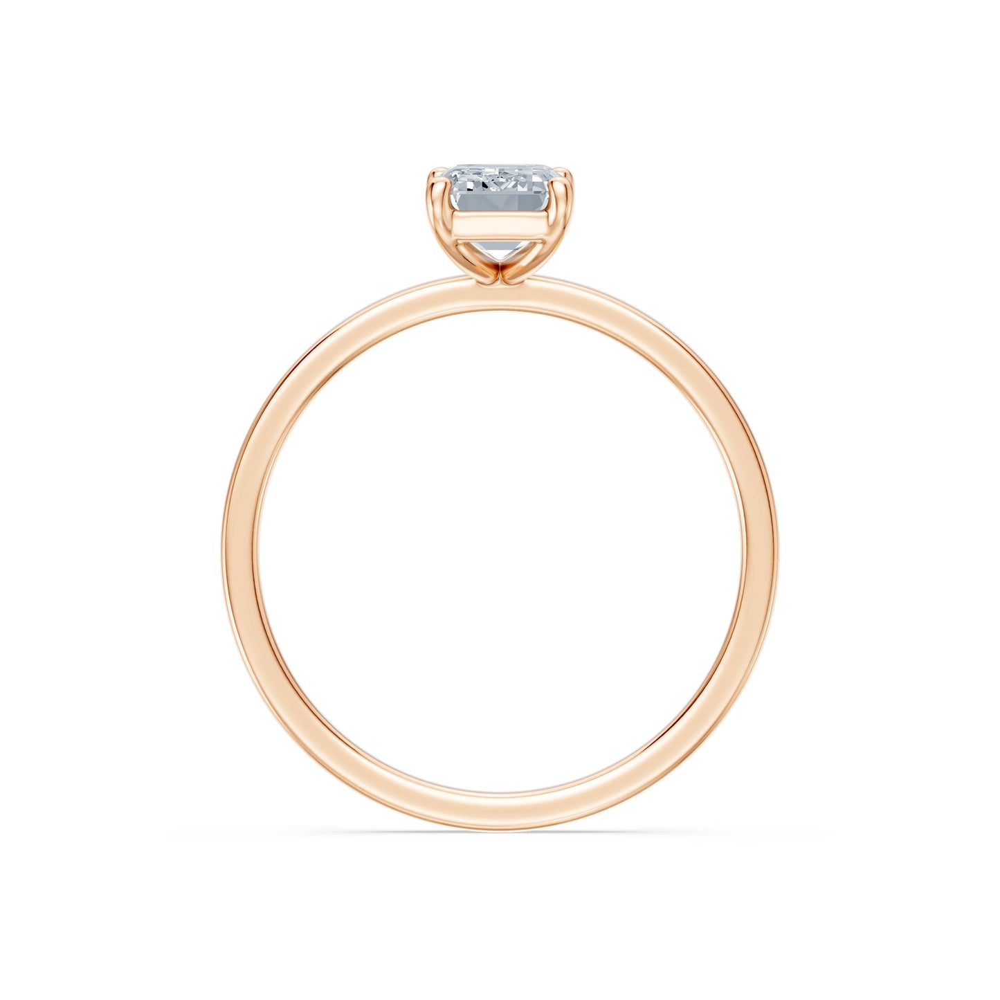 Emerald Lab Grown Diamond Solitaire Engagement Ring 1.0ct by Qutahia Jewellery