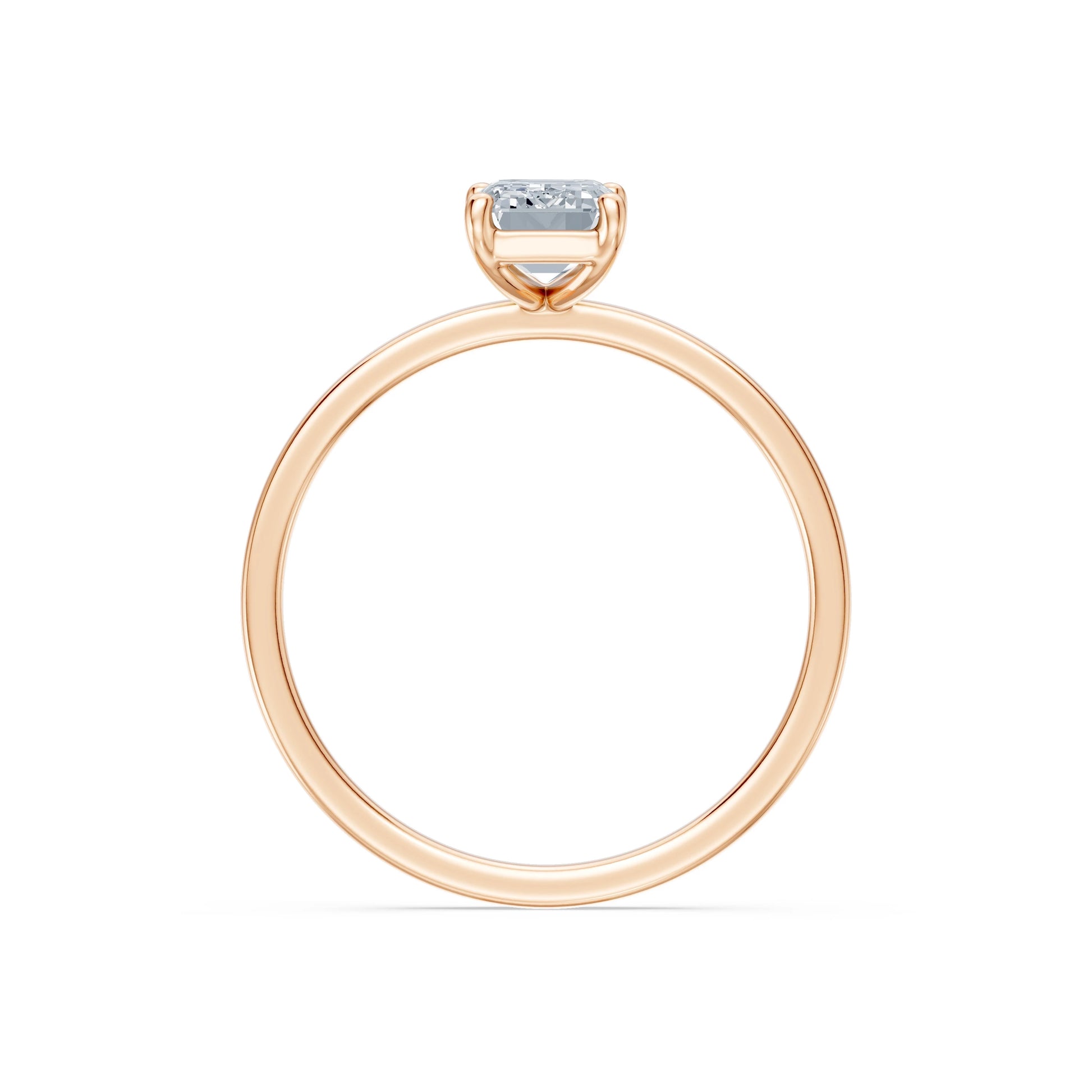 Emerald Lab Grown Diamond Solitaire Engagement Ring 1.0ct by Qutahia Jewellery