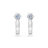 Small Diamond Earrings Round Brilliant 0.5ct by Qutahia Jewellery