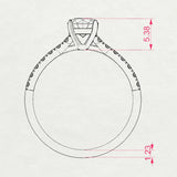 Solitaire Eternity Diamond Ring Round 0.5ct by Qutahia Jewellery