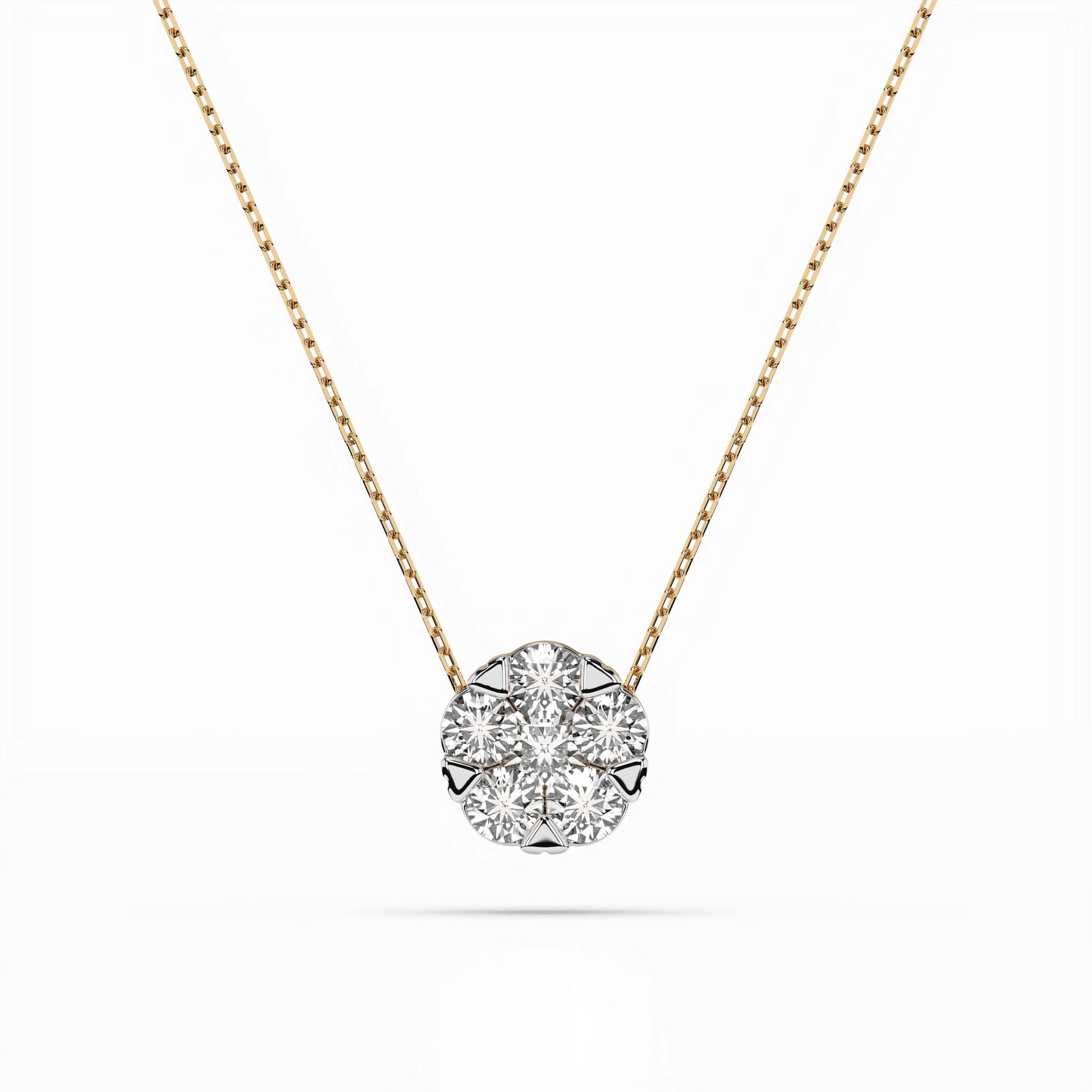Illusion Necklace (Round), 0.15 ct — 104-10033(3.4)
