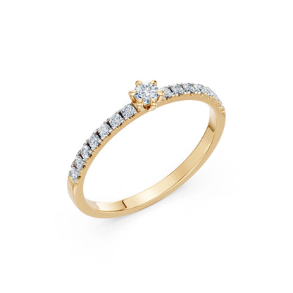 Solitaire Eternity Ring, 0.09 ct — 101-10126/3(2.8)