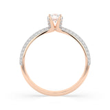 Solitaire Eternity Diamond Ring Round 0.17ct by Qutahia Jewellery