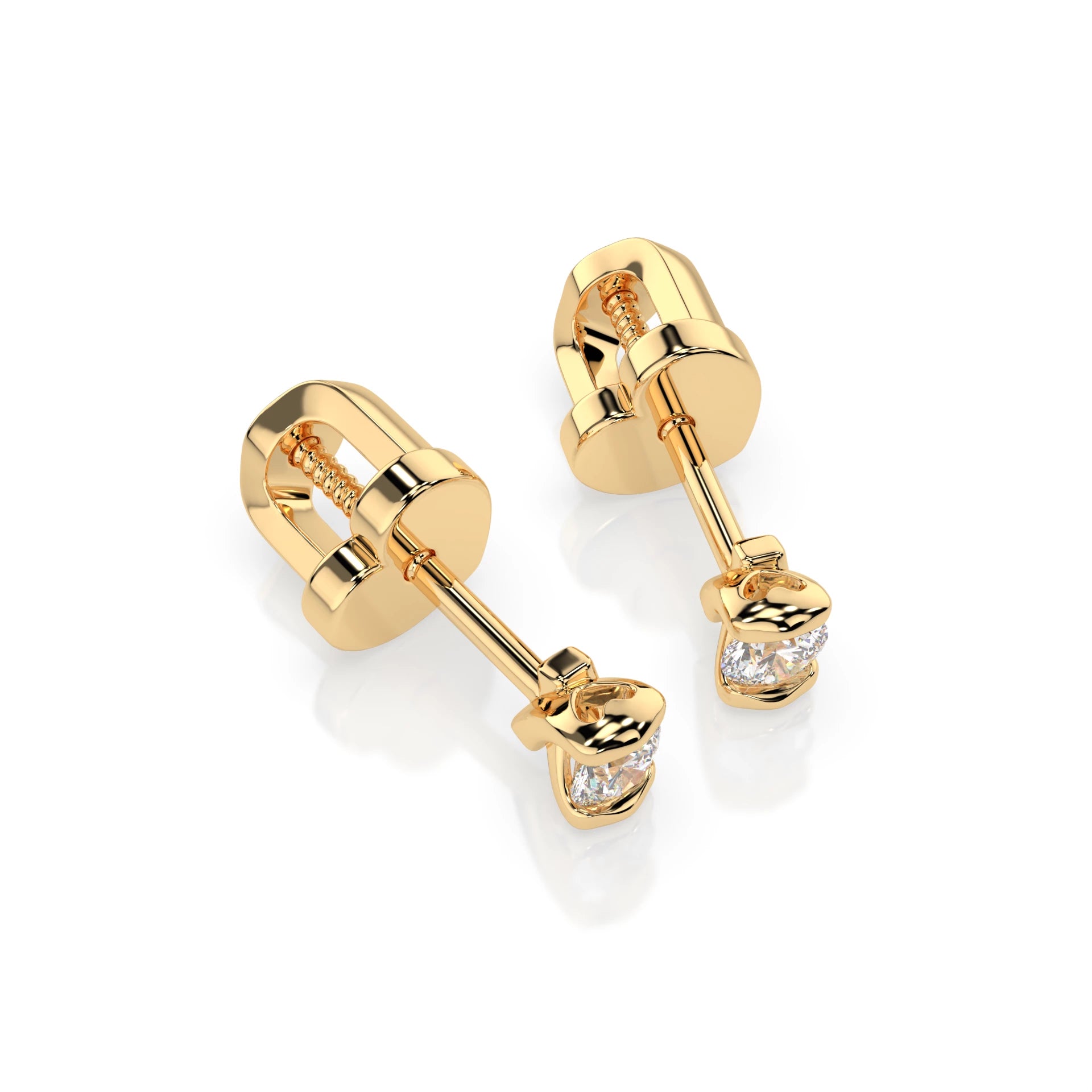 Solitaire Butterfly Earring (Round), 0.2 ct — 102-10016(3.0)