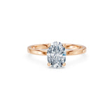 Oval Lab Grown Diamond Solitaire Engagement Ring 1.5ct by Qutahia Jewellery