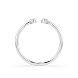 Minimalist Diamond Ring Round 0.04ct by Qutahia Jewellery