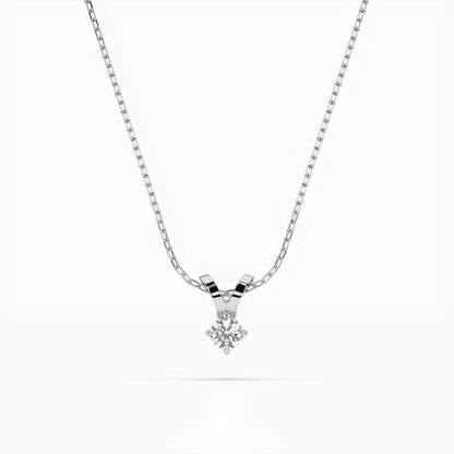 Solitaire Necklace (Round), 0.2 ct — 104-10037(3.7)