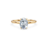 Oval Lab Grown Diamond Micro Pave Engagement Ring 1.5ct by Qutahia Jewellery