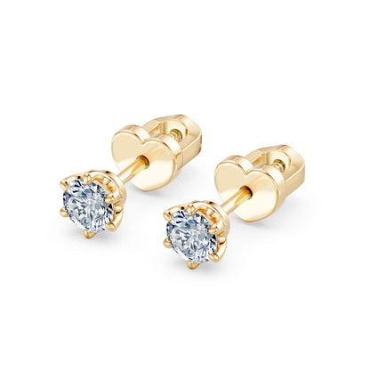 Solitaire Butterfly Earring, 0.5 ct — 102-10040/1(4.0)