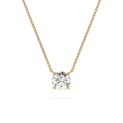 Solitaire Necklace (Round), 0.3 ct — 104-10040(4.2)